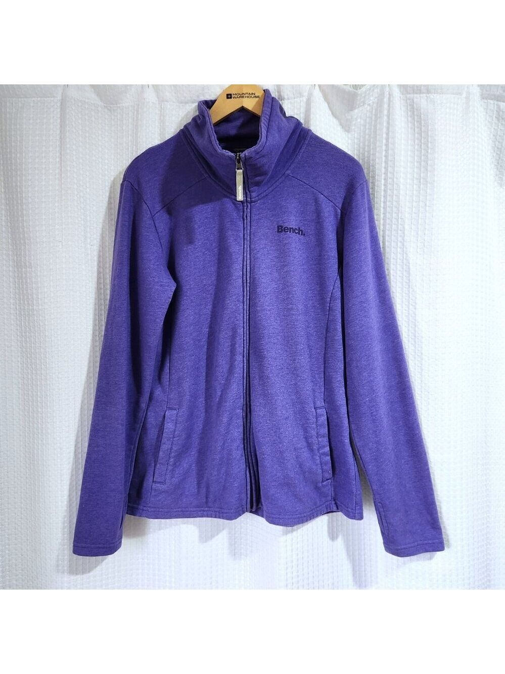 Bench Women’s Purple Mock Neck Full Zip Jacket Estimated Large, See Measurements